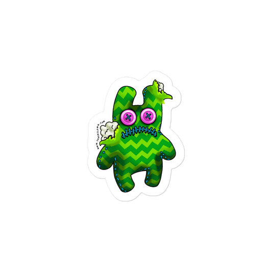 Stitched Peepa Green Sticker