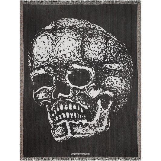 Skull Three Quarter Turn Woven Blanket