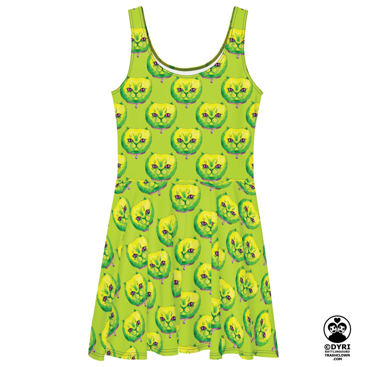 Green Mouser Skater Dress