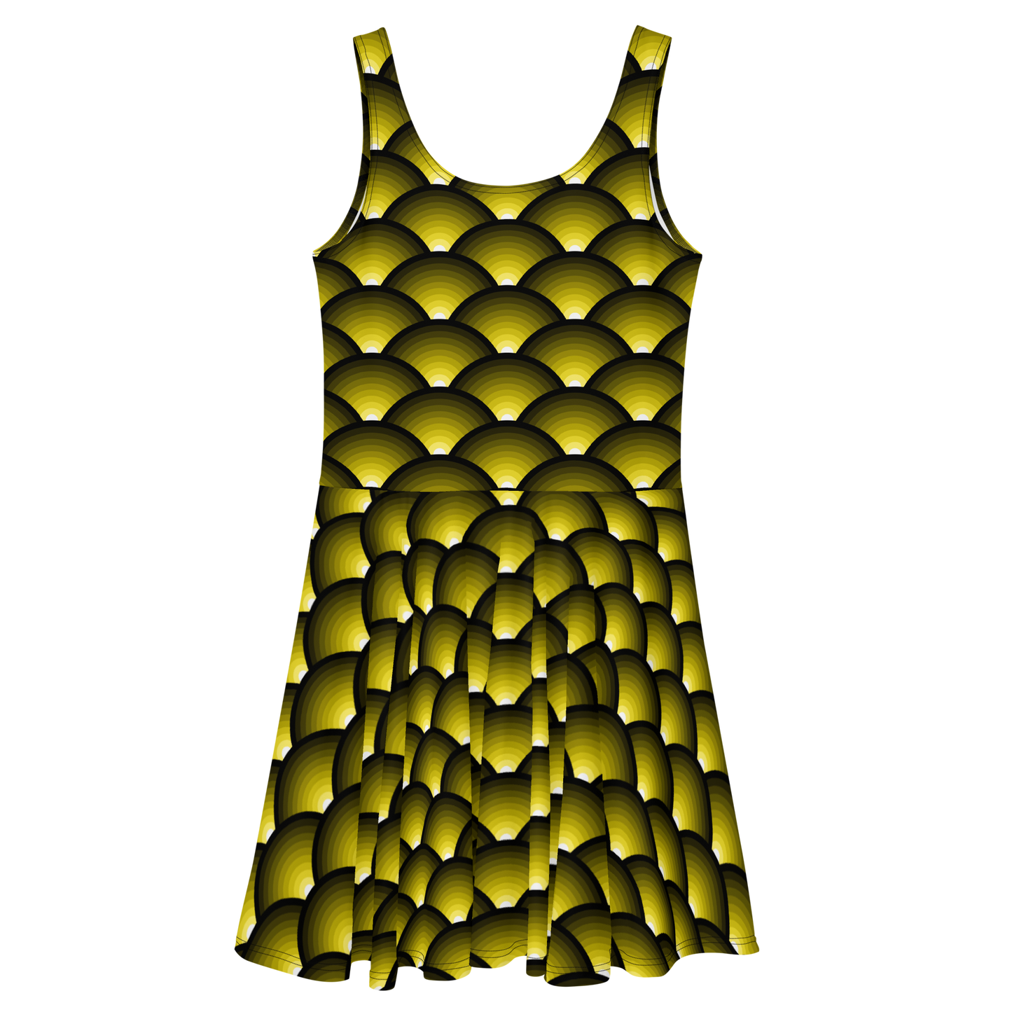 Arcs in Yellow Skater Dress