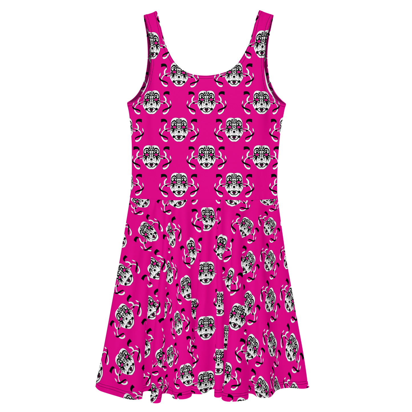 Masks Pink Skater Dress