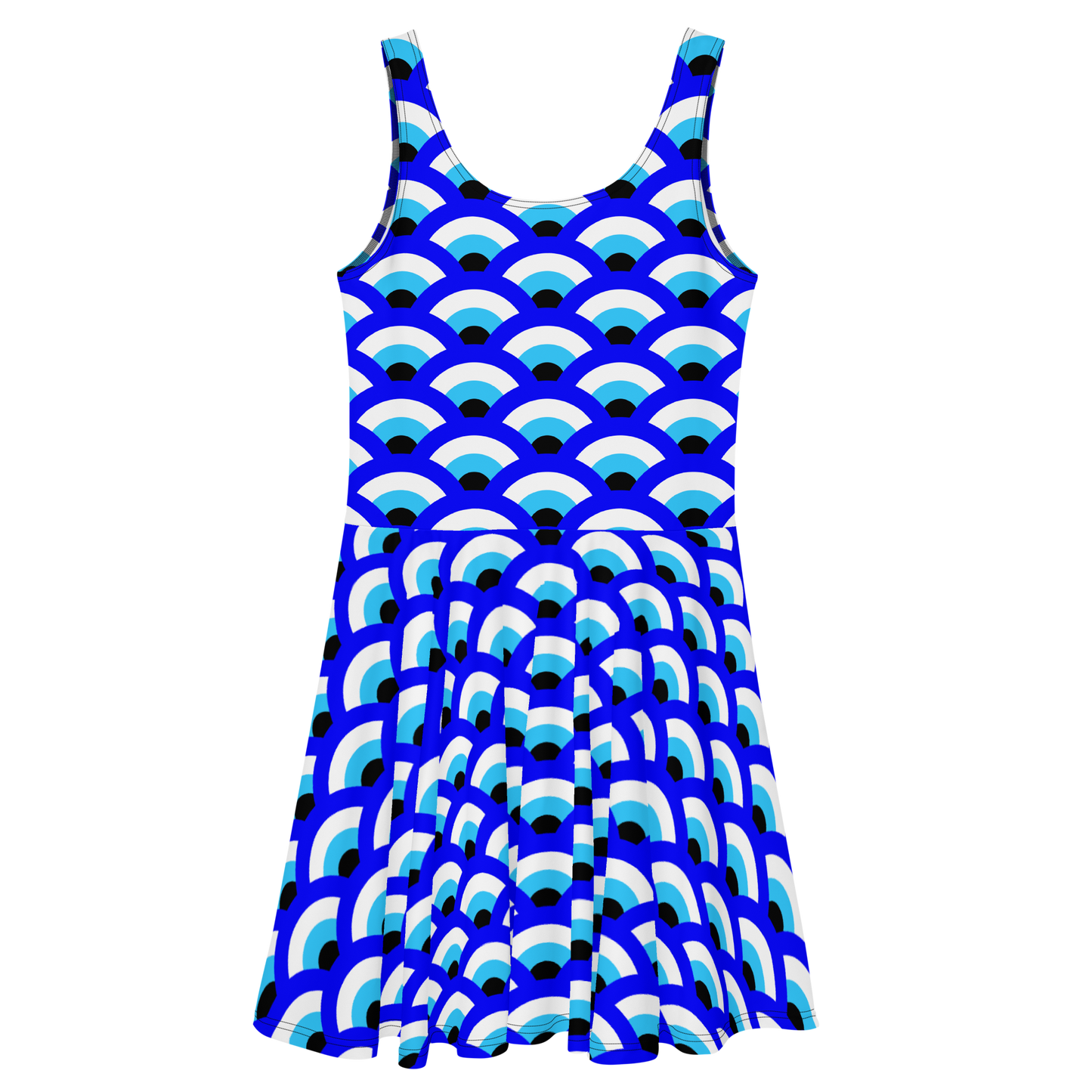 Evil Eye Arcs Skater Dress