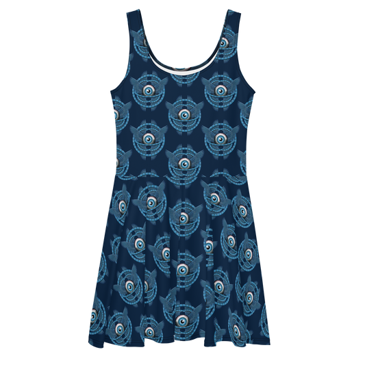 Ophanim Blue Skater Dress