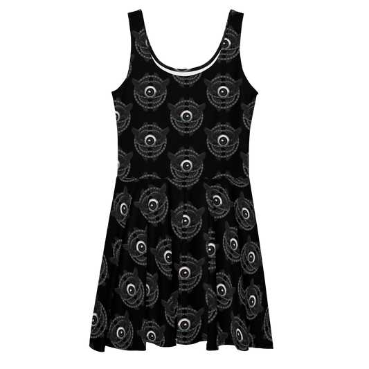 Ophanim Gray Dark Skater Dress