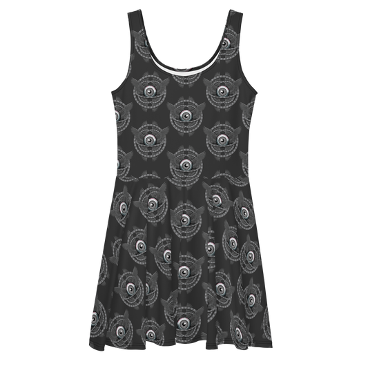 Ophanim Gray Medium Skater Dress