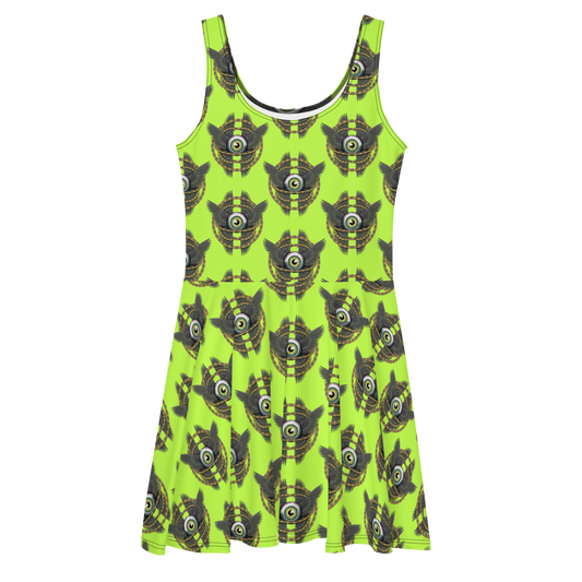 Ophanim Green Eyes Skater Dress