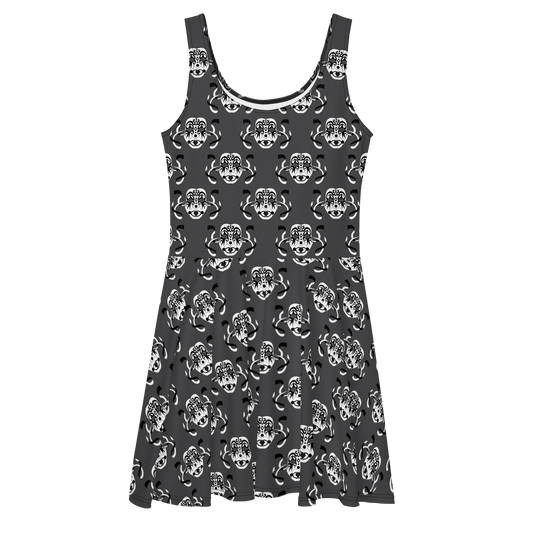 Masks Gray Skater Dress