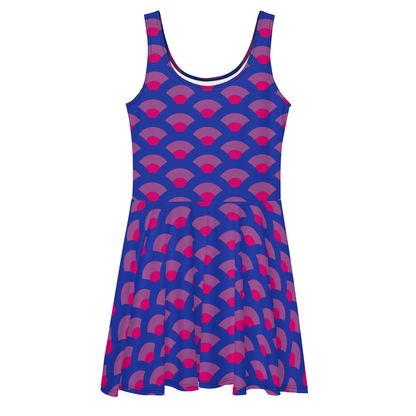 Pride Arcs in Bisexual Skater Dress