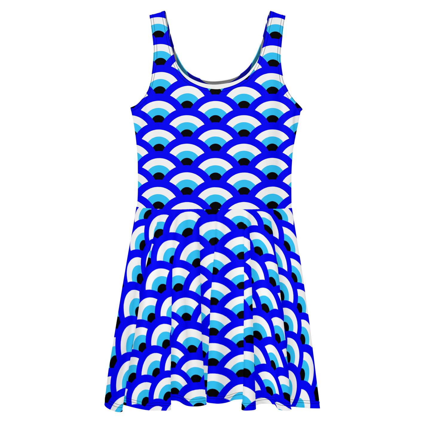 Evil Eye Arcs Skater Dress