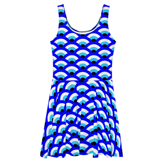 Evil Eye Arcs Skater Dress