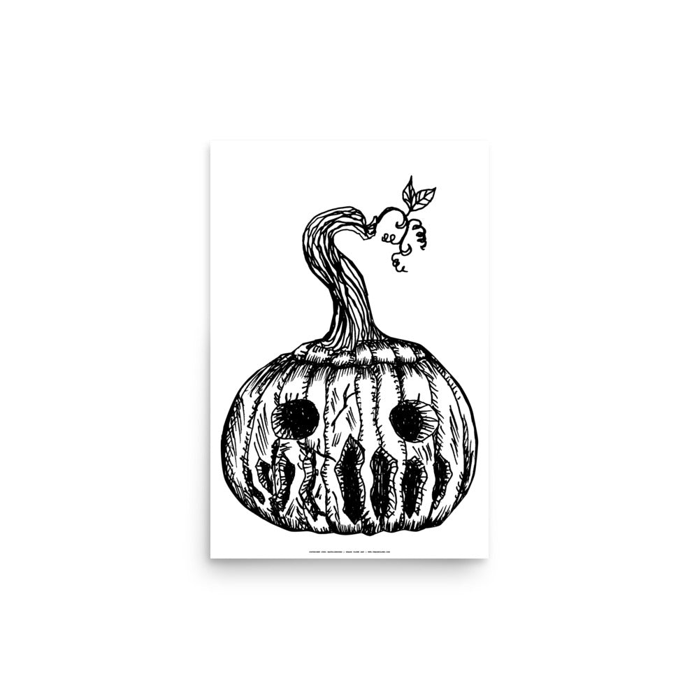 Pumpkin Head Print