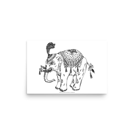 Circus Elephant Print