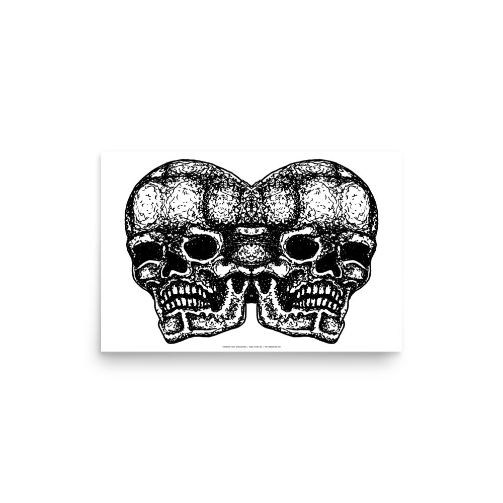 Double Skulls Print